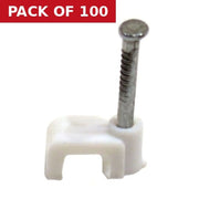 White Bellwire T+E Cable Clips - Pack of 100
