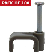 Grey Cable Clips 1.00/1.5mm - Pack of 100