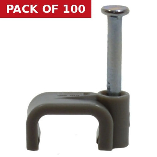 Grey Cable Clips 1.00/1.5mm - Pack of 100