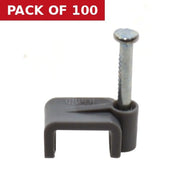 Grey Cable Clips 2.5mm - Pack of 100
