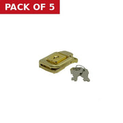 50mm Brassed Case Clip & Keys - Pack of 5