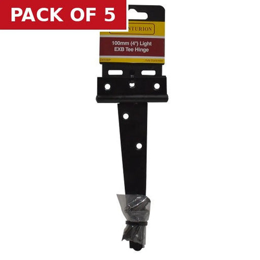 Light Tee Hinges, Epoxy Black, 100mm - Pack of 5