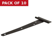 Light Tee Hinges, Epoxy Black, 201mm - Pack of 10