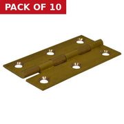 Solid Drawn Brass Butt Hinges, Self Colour, 64mm x 35mm - Pack of 10