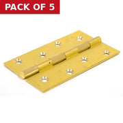 4" x 2 3/8" x 2.4mm SC Medium Duty Solid Drawn Butt Hinges (1 pair) - Pack of 5