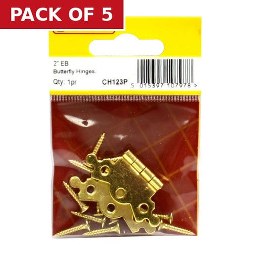 50mm (2") EB Butterfly Hinge (1 pair) - Pack of 5