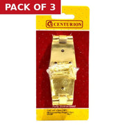 Solid Brass Counterflap Hinges, Polished Brass, 38mm x 102mm - Pack of 3