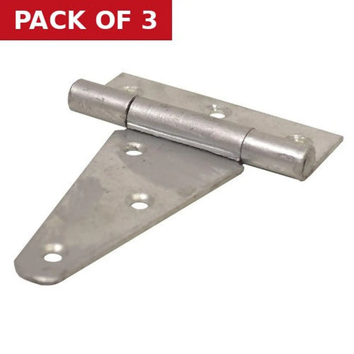 Heavy Galvanised Scotch Tee Hinge, 100mm - Pack of 3
