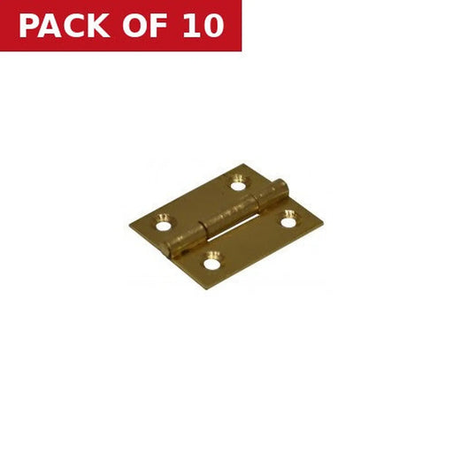 Steel Butt Hinges, Brassed, 40mm - Pack of 10
