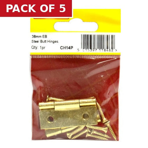 38mm EB Steel Butt Hinge (1 pair) - Pack of 5