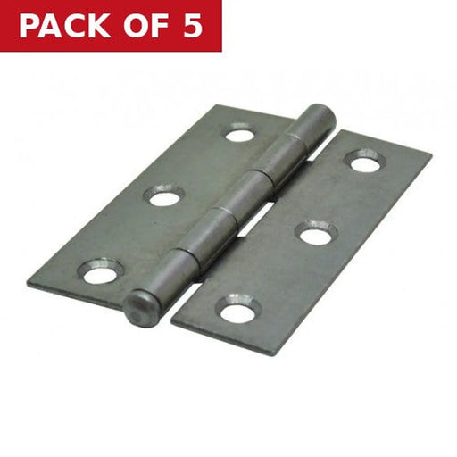 Loose Pin Steel Butt Hinges, Chrome Plated, 75mm - Pack of 5