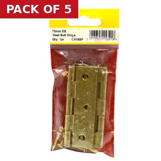 75mm EB Steel Butt Hinge (1 pair) - Pack of 5