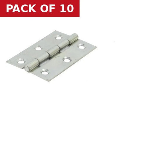 Steel Butt Hinges, Zinc Plated, 75mm - Pack of 10