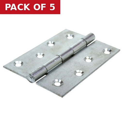 Steel Butt Hinges, Zinc Plated, 100mm - Pack of 5