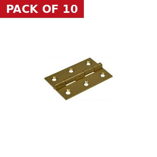 Steel Butt Hinges, Brassed, 65mm - Pack of 10