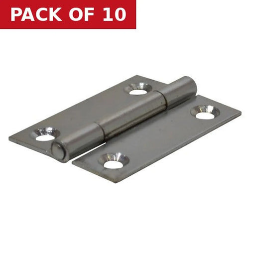 Steel Butt Hinges, Zinc Plated, 50mm - Pack of 10
