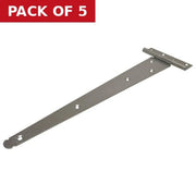 Medium Tee Hinges, Zinc Plated, 450mm - Pack of 5