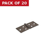 Steel Backflap Hinges, Self Colour, 30mm - Pack of 20