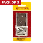 Butt Hinges, Satin Stainless Steel, 102mm x 67mm - Pack of 5