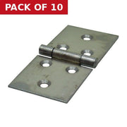 Steel Backflap Hinges, Self Colour, 40mm - Pack of 10