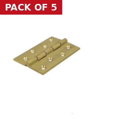 Heavy Brass Butt Hinges, Self Colour, 102mm x 67mm - Pack of 5