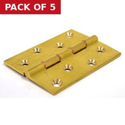 4" x 3" x 3.5mm SC Medium Duty Solid Drawn Butt Hinges DPBW (1 pair) - Pack of 5