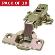 Soft Close Clip On Sprung Concealed Hinges 95°, Nickel Plated, 35mm - Pack of 10