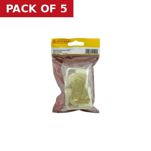 Cafe Door/Gravity Hinges, Electro Brassed - Pack of 5