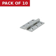 2" x 1 1/8" x 1.5mm CP Solid Drawn Butt Hinges (1 pair) - Pack of 10