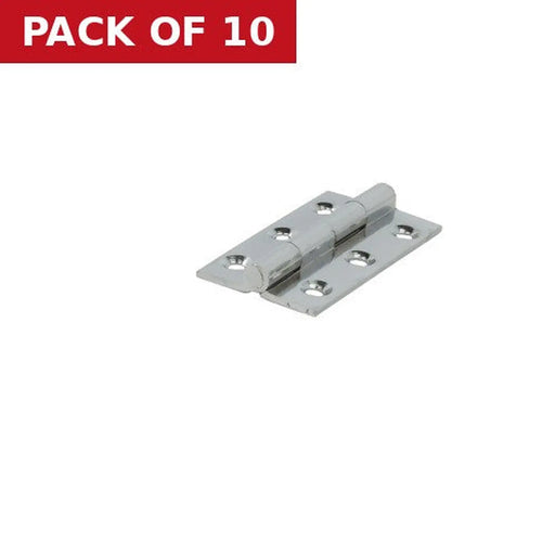 2" x 1 1/8" x 1.5mm CP Solid Drawn Butt Hinges (1 pair) - Pack of 10