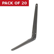 London Type Shelf Brackets, Grey Finish, 300mm x 250mm - Pack of 20