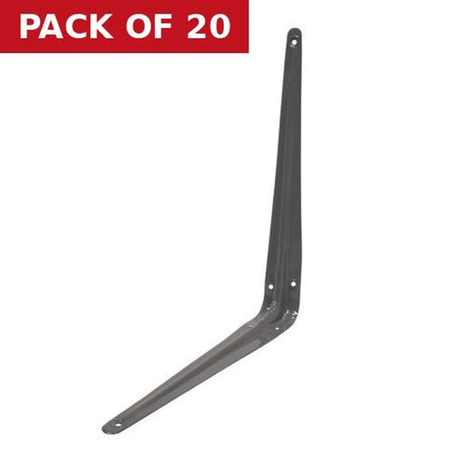 London Type Shelf Brackets, Grey Finish, 350mm x 300mm - Pack of 20