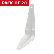 London Type Shelf Brackets, White Finish, 100mm x 75mm - Pack of 20