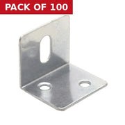 25mm x 25mm ZP Slotted Steel Bracket - Pack of 100