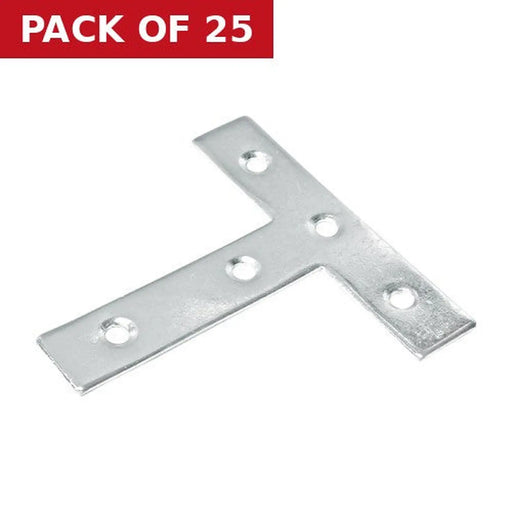 100mm (4") ZP Tee Plate - Pack of 25