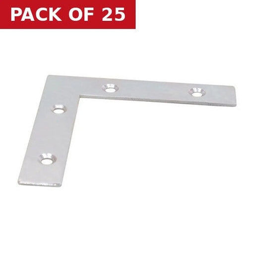 100mm ZP Angle Plate - Pack of 25