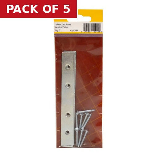 125mm ZP Mending Plate (Pack of 2) - Pack of 5