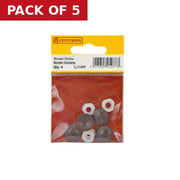 Brown Plastic Dome Screw Cover (Pack of 4) - Pack of 5