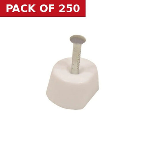15mm Diameter White Nail In Shelf Supports - Pack of 250