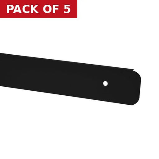 40mm Bullnose End Worktop Trim - 10mm Radius - Black - Pack of 5