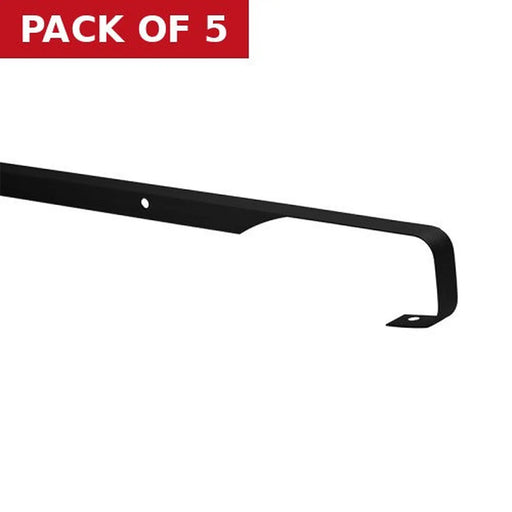 40mm Bullnose Straight Worktop Trim - 10mm Radius - Black - Pack of 5