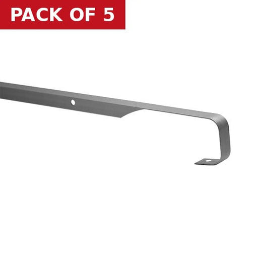 40mm Bullnose Straight Worktop Trim - 6mm Radius - Matt Silver - Pack of 5