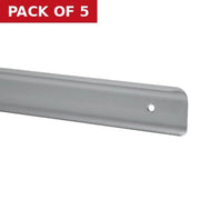 30mm Bullnose Corner Worktop Trim - 6mm Radius - Matt Silver - Pack of 5