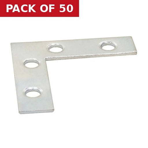 50mm ZP Angle Plate - Pack of 50