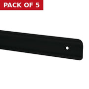 30mm Bullnose Corner Worktop Trim - 6mm Radius - Black - Pack of 5