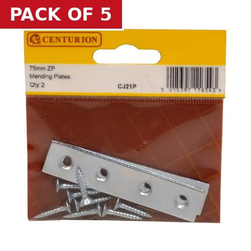 75mm ZP Mending Plate (Pack of 2) - Pack of 5