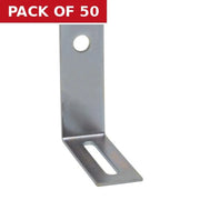 55 x 55 x 19mm BZP Adjustable Brackets - Pack of 50