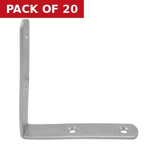 98 x 98 x 19mm BZP Heavy Duty Bracket - Pack of 20