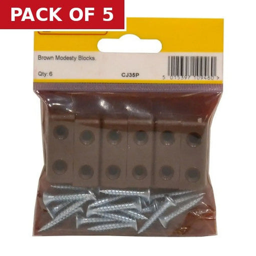 Brown Modesty Block (Pack of 6) - Pack of 5
