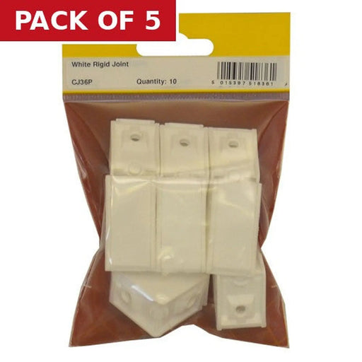 White Rigid Joints 10pk - Pack of 5